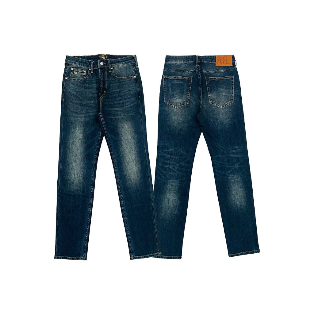 RRL By Polo RL Dark Indigo Washed Denim Jeans