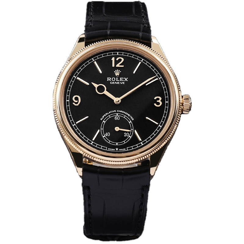 Rolex Rolex 1908 Series ชุดสูททางการ Rolex 52508 สไตล์ใหม่ Gold Back โปร่งใส 39mm