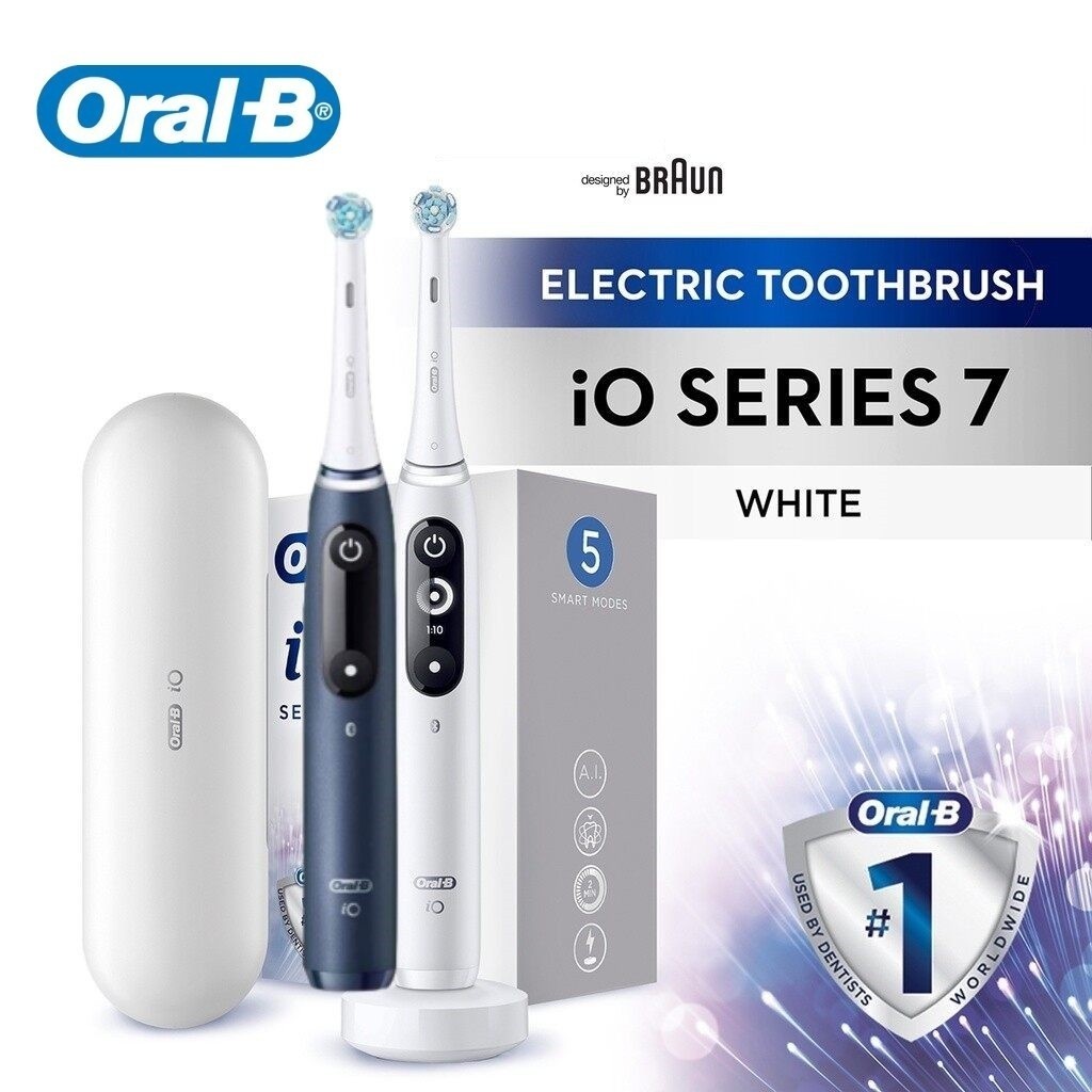 Oral B iO Series 7 Sonic Electric Toothbrush AI Tracking Timer Ultimate Clean Brush Head Perfect Pre