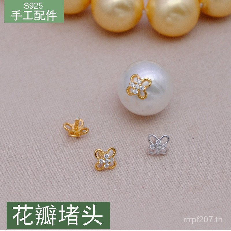 หมวกดอกไม้มืองานเงิน925 มุกบาร็อครอบคอนซีลเลอร์