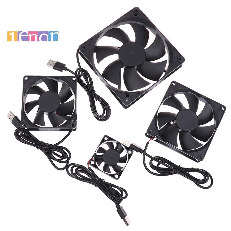 [Lemon] 5V พัดลมระบายความร้อนไร้แปรงถ่าน USB Router Fanputer Case กล่องทีวี Cooling Case 50mm 80mm 9