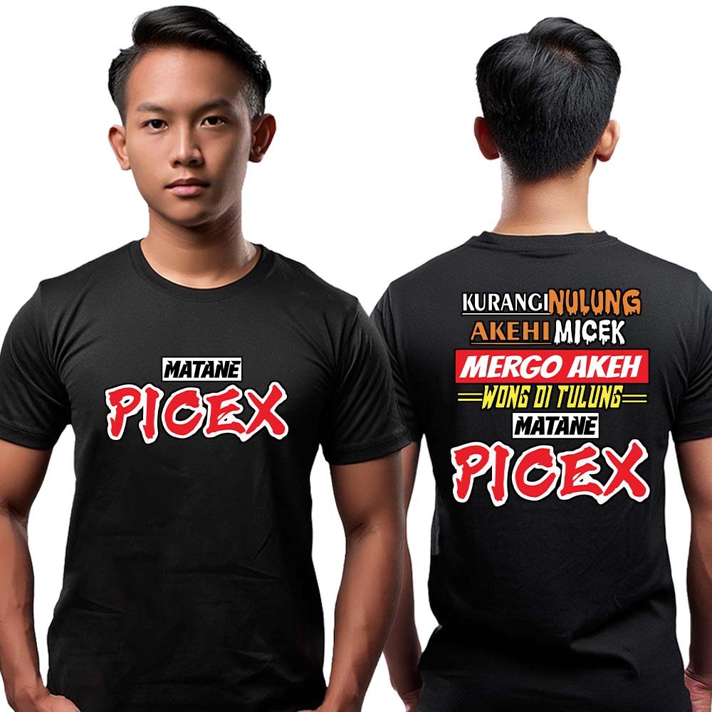 เสื้อยืด MATANE PICEX V2 LESS NULUNG AKEHI MICEX MERGO SING DITULUNG MATANE PICEX