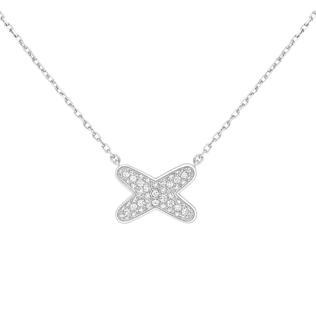 แฟชั่น [พร้อมกล่องบรรจุภัณฑ์] Chaumet CHAUMET Paris Liens Hpy สร้อยคอเพชรทองคําขาว [ของขวัญ] LWY5