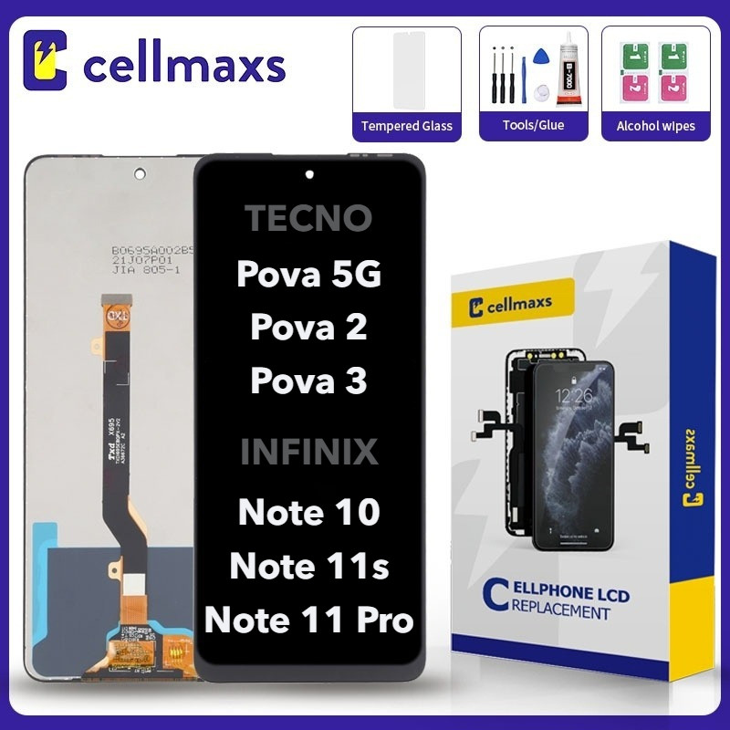 สําหรับ TECNO Pova 5G 2 3 INFINIX หมายเหตุ 10 11s 11 Pro LE7 LE7n LF7n LE8 X693 X697 X698 หน้าจอสัมผ
