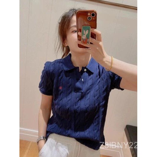 เสื้อโปโลผู้หญิงแขนสั้น แบรนด์ Ralph Lauren ทำจากผ้าฝ้ายแท้ คุณภาพสูง สำหรับฤดูร้อน