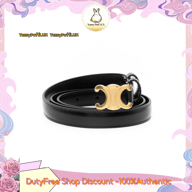CELINE TRIOMPHE BELT 1.8 CM 85   หัวเข็มขัดเรียบ หนังวัว เข็มขัด