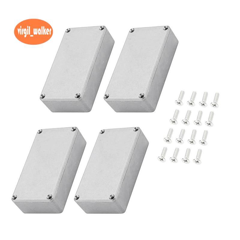 4PCS 1590B กีตาร์เหยียบ Enclosure อลูมิเนียม Diecast Stomp กล่องสลับกล่อง 112x61x32 มม.