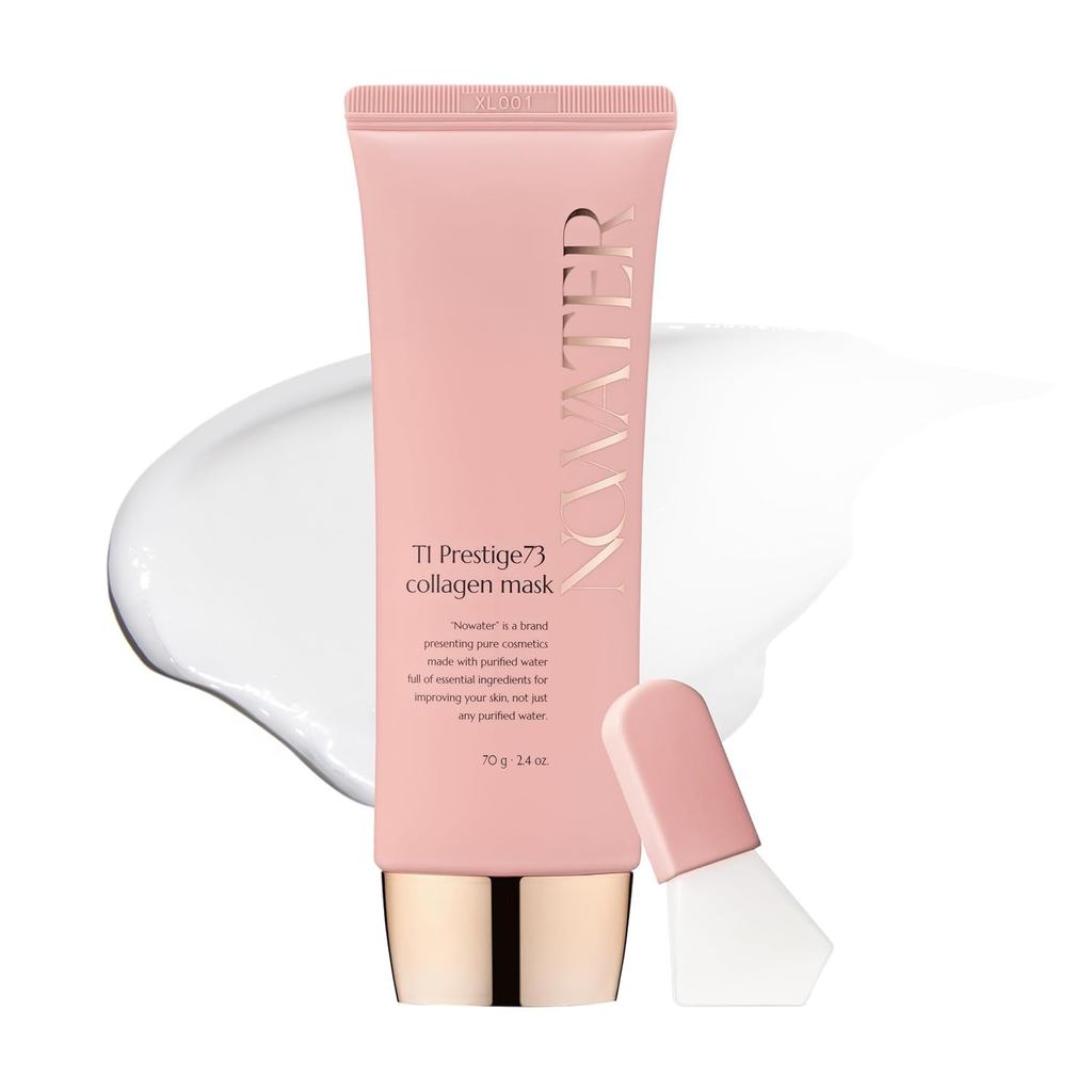NOWATER Collagen Peel Off Face Mask for Glass Skin Korean Skincare Hydrolyzed Collagen & 6 Peptides,