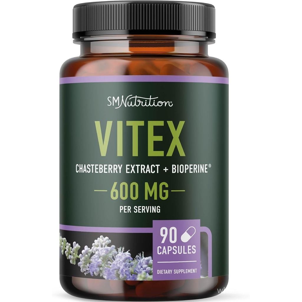 อาหารเสริม Vitex Casteberry 600มก | Agnus Castus สําหรับฮอร์โมนสมดุลของผู้หญิง, Menopause, ประจําเดื