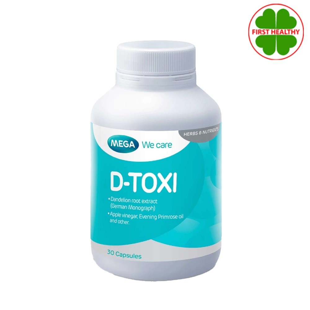 Mega D-TOXI วีแคร์ ดี-ท๊อกซี่  ( ขวด 30 เม็ด )
