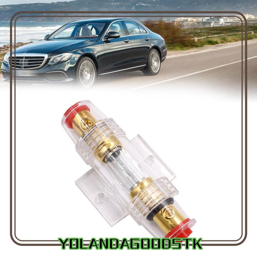 IYOLANDAGOODS1 Car Fuse Holder Block, AGU DC 12V Car Audio Fuse, Gold Plated 30-100A Inline Car Ster