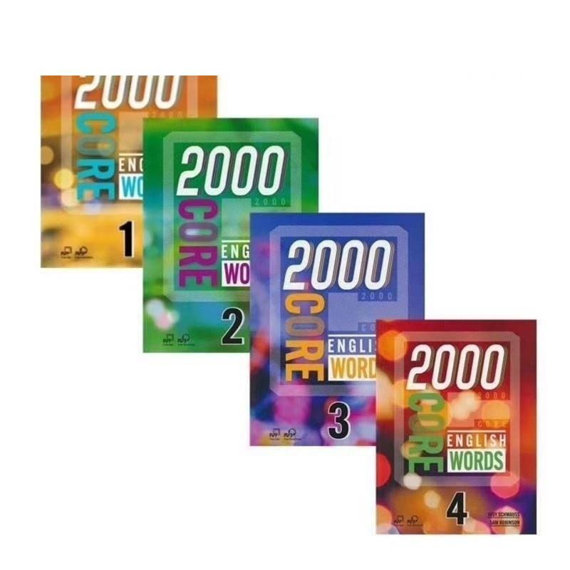 JJYJJBasic 2000 Core Words Level 1/2/3/4 Student Kids Words Vocabulary Learning Studybook Workbook