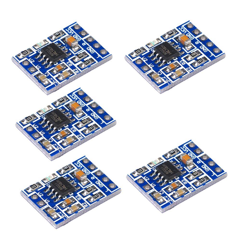 HiLetgo 5pcs HXJ8002 Mini เครื่องขยายเสียง 3W Solo Channel Audio Power Amplifier โมดูลเปลี่ยน PAM840