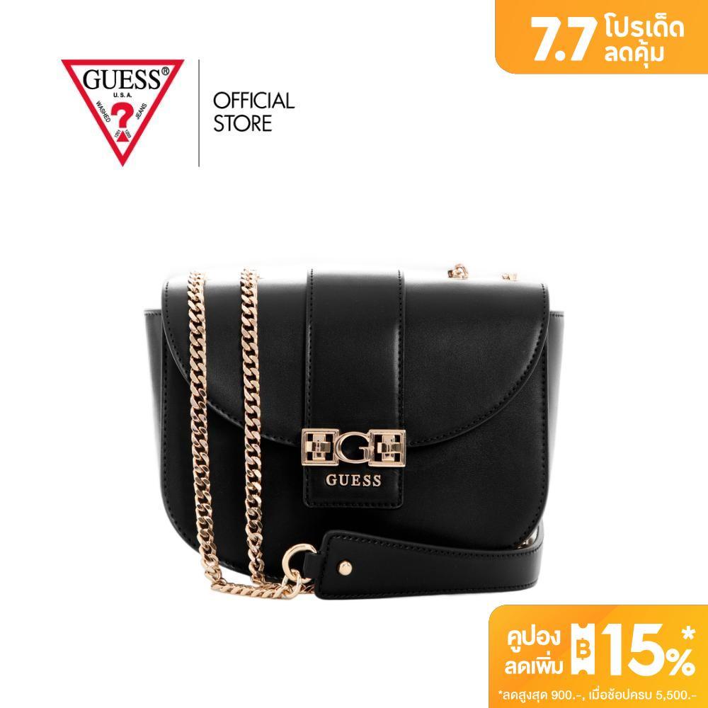 GUESS กระเป๋า รุ่น VG989121 JANE CONVERTIBLE XBODY FLAP CROSSBODY สีดำ