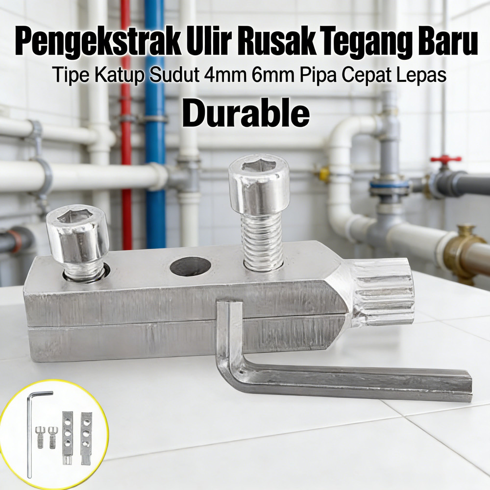 ใหม่ Tense Damaged Thread Extractor ประเภทวาล์วมุมสําหรับท่อ 6 มม. Quick Release