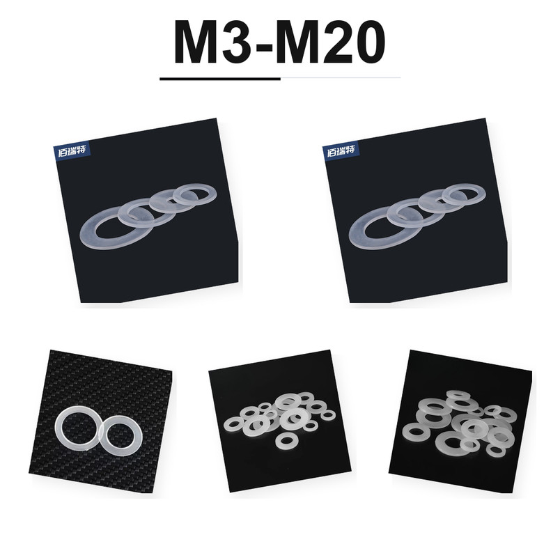 แหวนรอง M3-M20 ไนลอน แข็งแรง (50-200pcs) [XCF01]