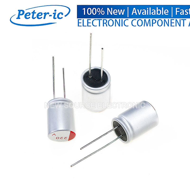 (10 ชิ้น) 12V 330UF DIP Solid Electrolytic Capacitor 5x9 มม. Through-hole Capacitor