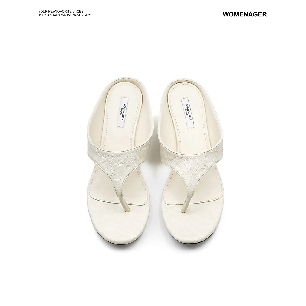 WOMENAGER - Joe sandals สี Wrinkle Ivory รองเท้าแตะหูคีบ สวมใส่ง่าย