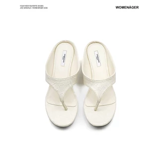 WOMENAGER - Joe sandals สี Wrinkle Ivory รองเท้าแตะหูคีบ สวมใส่ง่าย