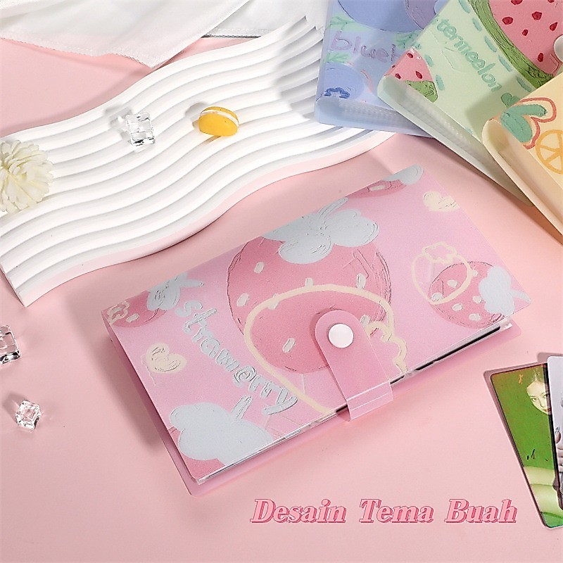TMO Slot Photo Album Binder Ring Waterproof Photocard Album 2R 120/240 Slot Gold Wallet Multipurpose