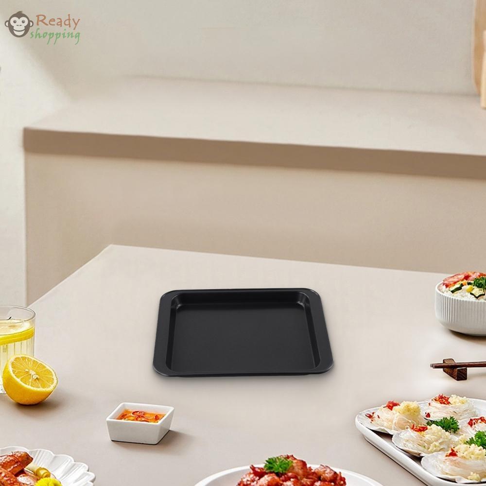 [RDYSHOP] Bread Cake Baking Tray Rectangular Stainless Steel Easy Clean Baking Tray