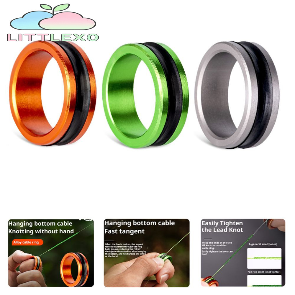 LITTLEX รอกตกปลาเครื่องมือกระชับ,ลื่นFast Fishing Line Puller Knottingอุปกรณ์,Professional Hand Protectionแบบพกพาดึงสายแหวนเครื่องมือตกปลา