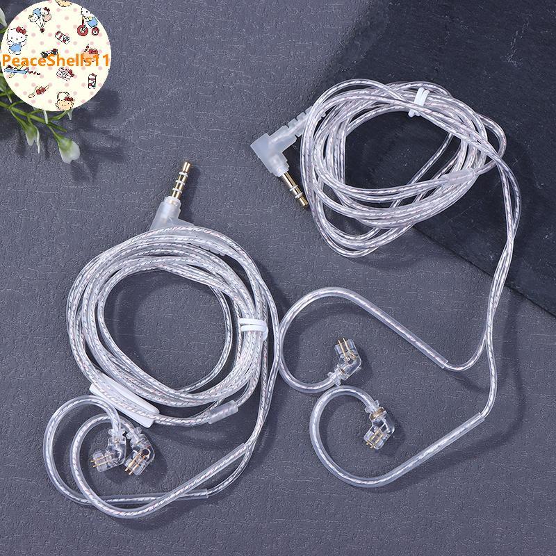 PeaceShells 3.5 มม.2PIN In Ear หูฟังแบบมีสาย KZ Silver Plated KZ หูฟังสายอัพเกรดพร้อมไมโครโฟน KZ หูฟ