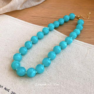 เดรช ลูกอม-สีรอบลูกปัดเค้นคอสร้อยคอหลายสีที่มีอยู่เรียบเรซิ่นลูกปัดออกแบบ มีชีวิตชีวา และสบายๆสไตล์สร้อยคอสําหรับผู้หญิงสวมใส่ทุกวันแ