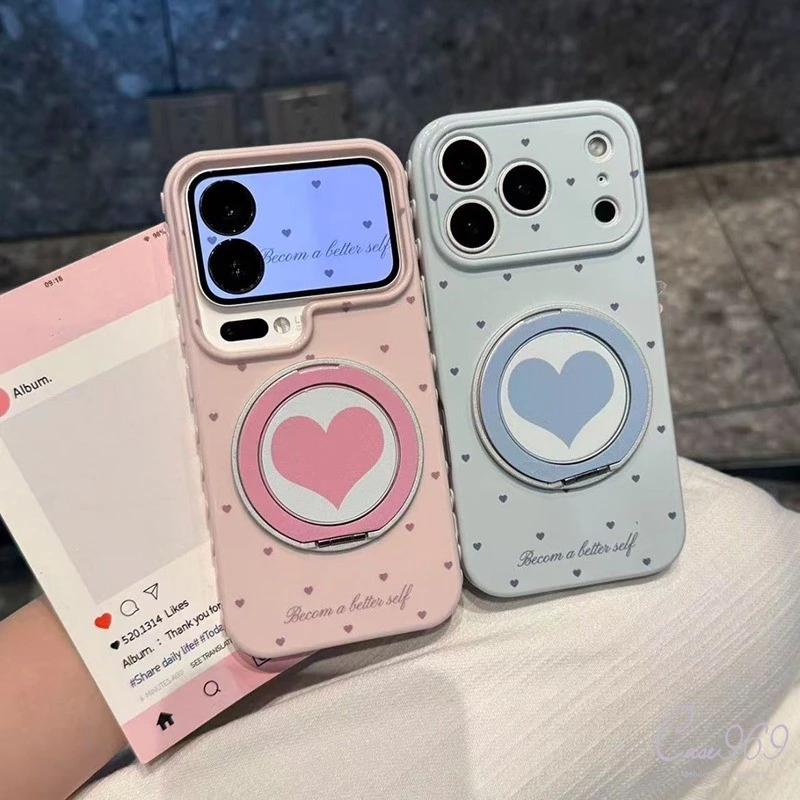 เคสไอโฟน 14 ใช้ได้กับ iPhone 15 13 Pro Max 17 14 AIR 11 12 16 8 7 15 Plus X XR XS MAX เคสหน้าต่างกล้องลายหัวใจวงแหวน