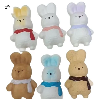 ของเล่นสกุชชี่เด้งช้ากระต่ายน่ารัก - ตุ๊กตาบีบอัด ปู่ แบบนุ่มสําหรับเด็ก