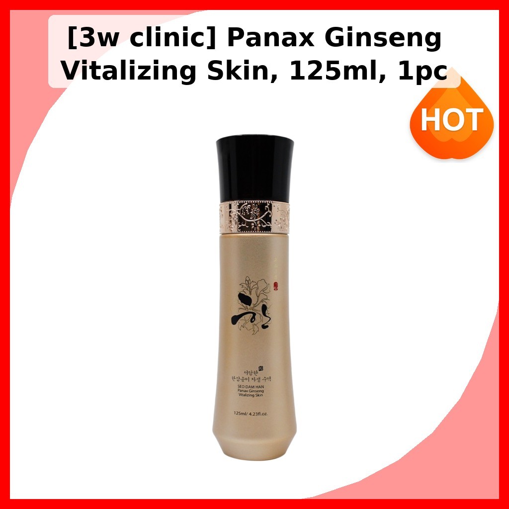 3W CLINIC [คลินิก 3w] Panax Ginseng Vitalizing Skin, 125ml, 1pc / เซรั่มเกาหลี / Revitalizing Essenc