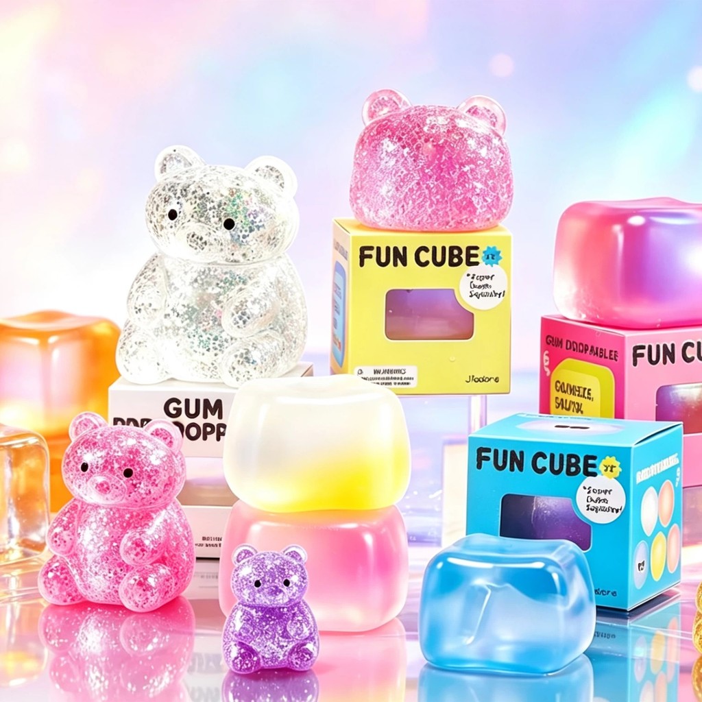 Jadore Jadore Pinch Music Ice Cube Series Decompression Handy เครื่องมือช้า Rebound Vent ปลอดสารพิษ 