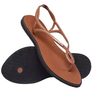 HAVAIANAS รองเท้าแตะ กันลื่น น้ำหนักเบา Luna Point Sandals BROWN 414992116963F_F5BRXX