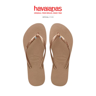 HAVAIANAS รองเท้าแตะ Slim Crystal SW II Flip Flop ROSE GOLD 41456513581F_C2GDXX