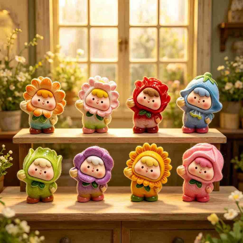 8 ชิ้นหัวเอียงดอกไม้เด็ก 3D เรซิ่น Charms สําหรับ DIY