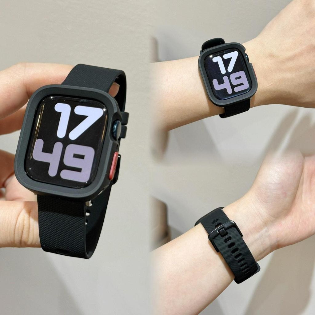 สายซิลิโคนสีสันสดใส + เคส Candy เข้ากันได้กับ Apple Watch Series 10/11/Ultra3/2/1/SE3 iWatch 9/8/7/6/5 42/44/40/45/49/46 มม.