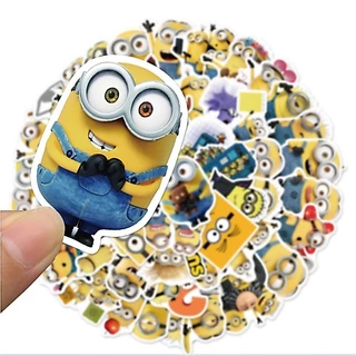 ✨พร้อมส่ง✨มินเนี่ยน Minions Minion sticker สติกเกอร์กันน้ำรูปแบบที่แตกต่างกัน 小黃人 50 ชิ้น