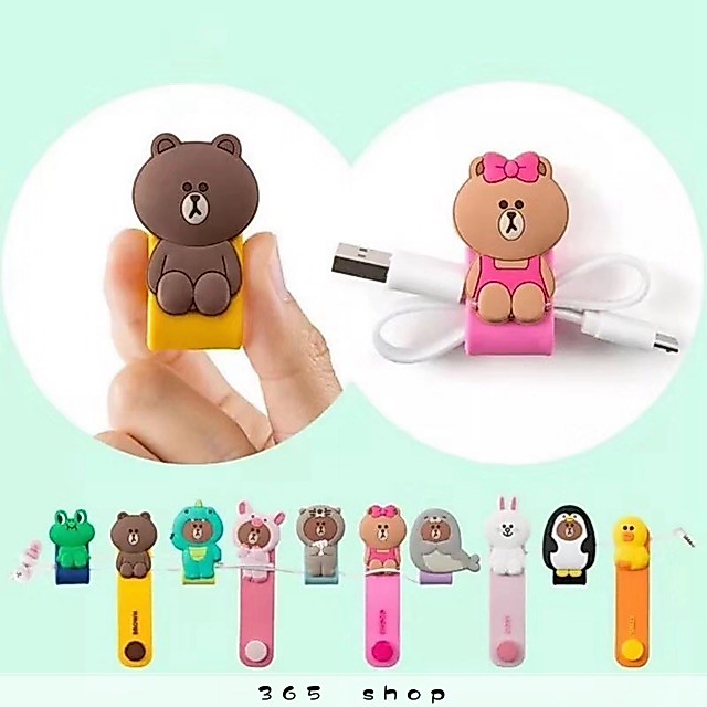 สายรัดซิลิโคน รัดเก็บสายชาร์จ สายหูฟัง ลายการ์ตูน รูปที่ 5