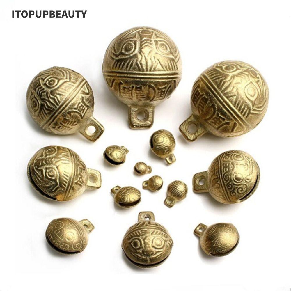 ITOPUPBEAUTY กระดิ่งปลอกคอสุนัข, 11mm14mm16mm18mm20mm กระดิ่งทองแดง กระดิ่งทองเหลือง, หัตถกรรมขนาดเล็กวินเทจ