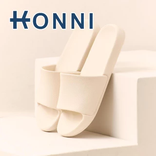 KONNI รองเท้าแตะ ใส่ในบ้าน ห้องน้ำ กันลื่น น้ำหนักเบา รองเท้าแบบสวม สีทึบเรียบง่าย นุ่มสบาย ผู้ชาย ผู้หญิง