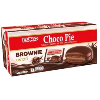 EURO Choco Pie ยูโร่ ช็อกโก พาย ขนาด 15 กรัม บรรจุ 12 ซอง