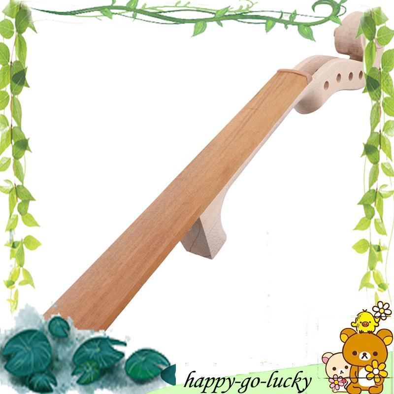 Unfinished เปลวไฟไวโอลินคอ Headstock Scroll 4/4 Unvarnished DIY ไวโอลินหัว Peg กล่อง