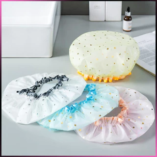 NKK หมวกคลุมผมอาบน้ํา แบบหนาพิเศษ กันน้ํา สองชั้น ลายน่ารัก Shower cap