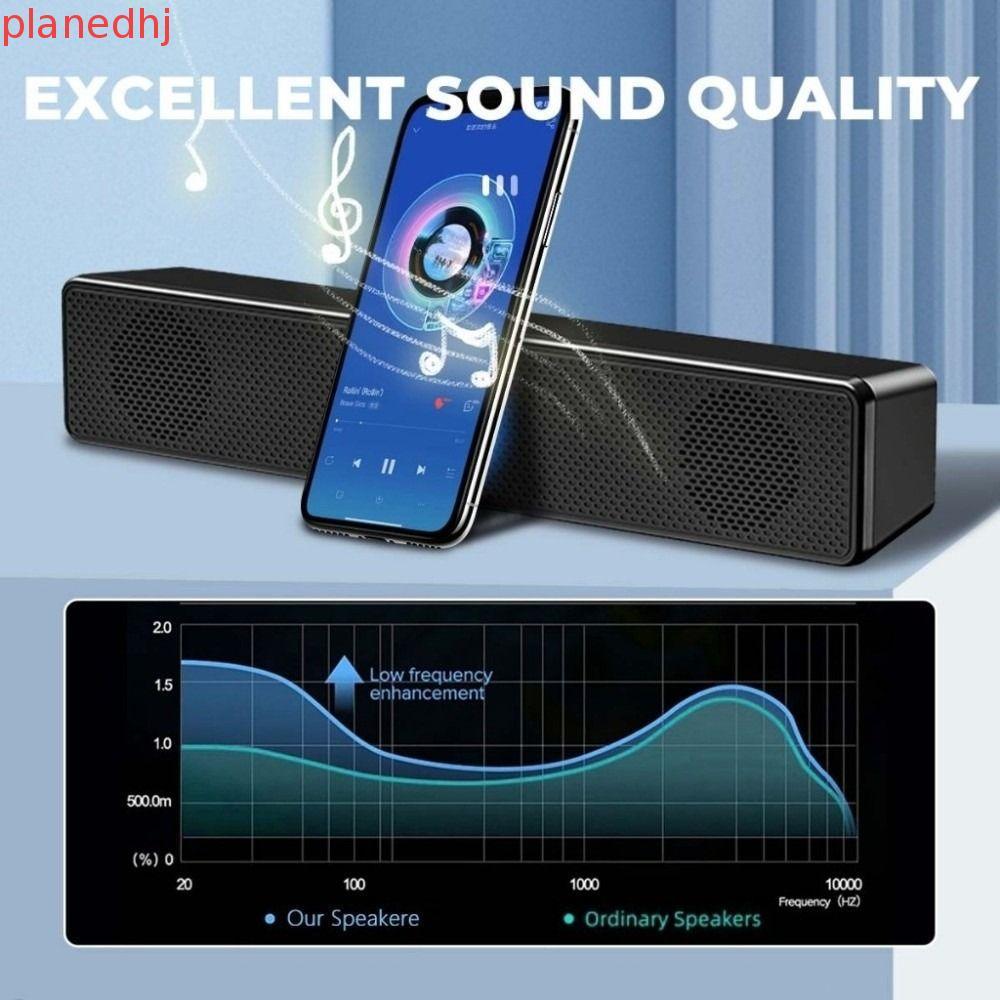 PLANED PC Soundbar, ลําโพงไร้สายบลูทูธแบบมีสาย, เสียงรอบทิศทางสเตอริโอสเตอริโอขนาดกะทัดรัดเบสหนักแน่