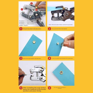 ชุดเครื่องมือเจาะตาไก่ พร้อม Grommets 100/200 ชิ้น ใช้กับหนังและวัสดุต่างๆ งานหนัก