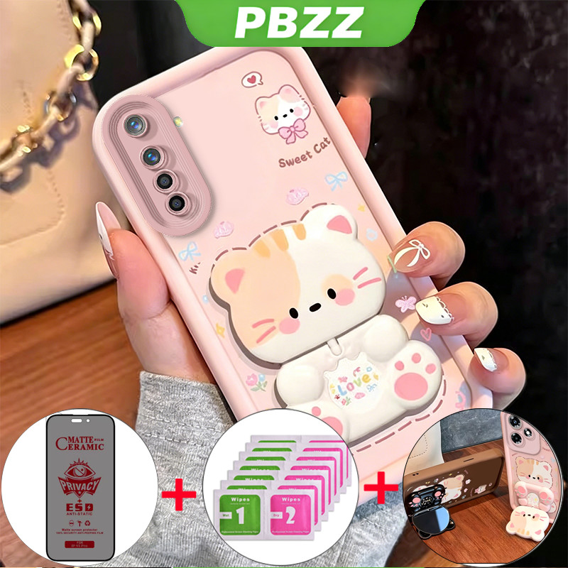 กรณีสําหรับRealme 6 pro 6 เคสโทรศัพท์Softcaseซิลิโคนกันกระแทกใหม่ออกแบบความงามพร้อมผู้ถือเซรามิคความเป็นส่วนตัวทนกระจกนิรภัยJTFKMZJ1