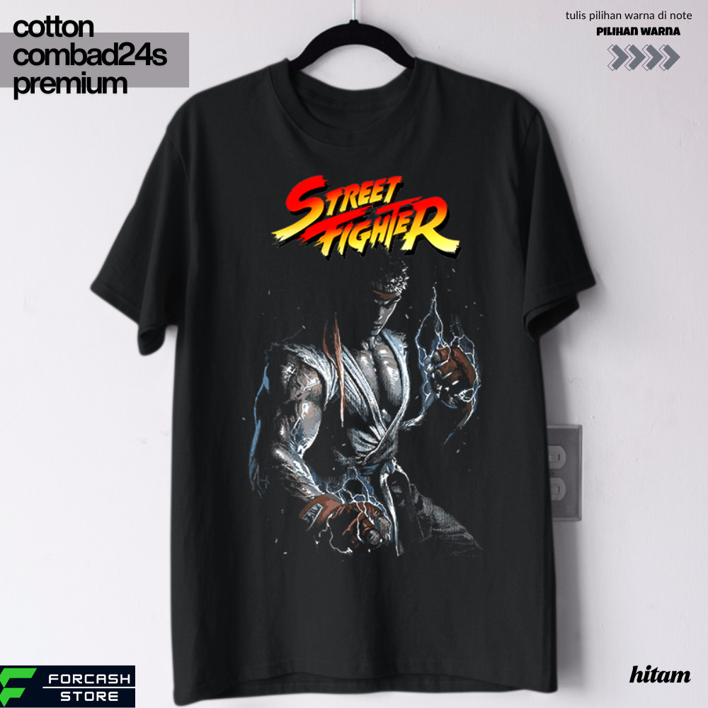 เสื้อยืดเกม Street fighter 6 ผ้าฝ้ายหวี 24s พรีเมี่ยมน่ารัก – ต้านเชื้อแบคทีเรีย Anti-Stret&Thick, S