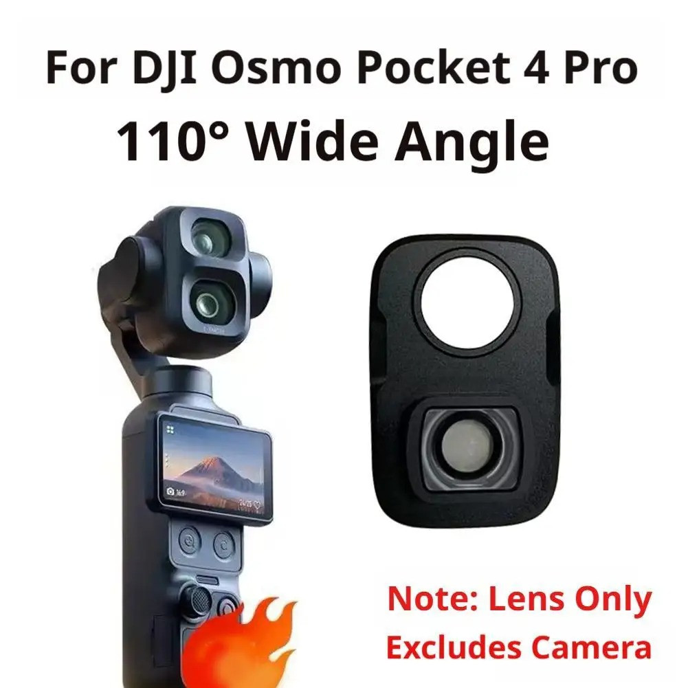 110° เลนส์มุมกว้างสําหรับ DJI Osmo Pocket 4 Pro 0.7X กระจกเสริมเลนส์กล้อง Quick Snap-On Vlog ยิงอุปกรณ์เสริม
