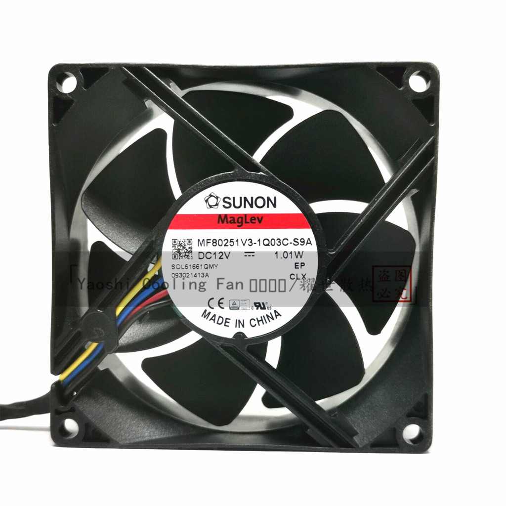 SUNON MF80251V3-1Q03C-S9A 8025 4-Pin PWM 12V Magnetic Levitation พัดลมเงียบ 8 ซม.