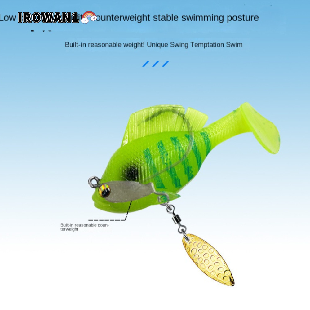 IRWAN1 เหยื่อเบสอ่อนพร้อมตะขอตะกั่ว, Swimbait Dark Sleeper SwimBait, 2024 Pike Bass Silicone Lure เหยื่อพลาสติกอ่อน